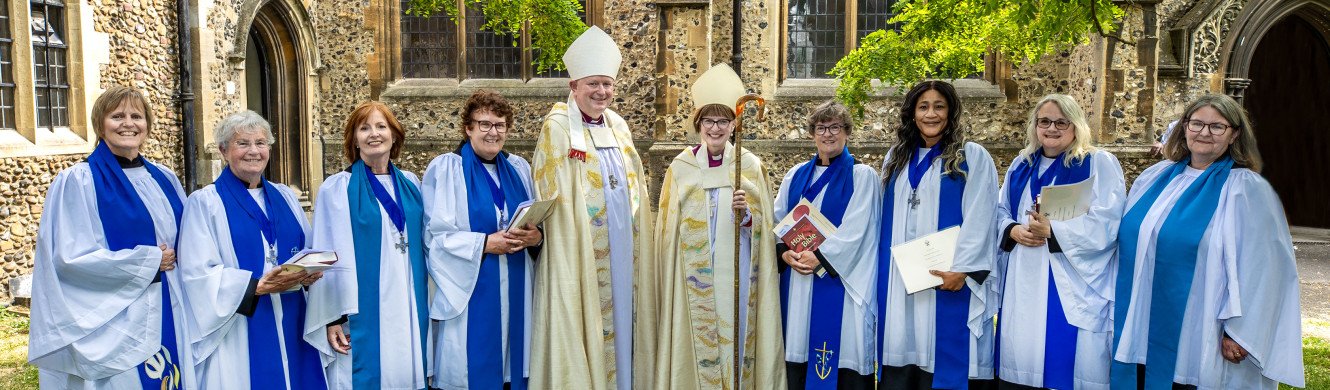 New LLMs with Bishop Roger, Bishop Lynne, Caroline Harding(Lay Ministry Adviser) and Kate Green (LLM preacher)