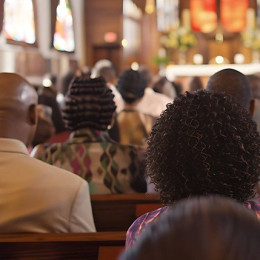 People in a church