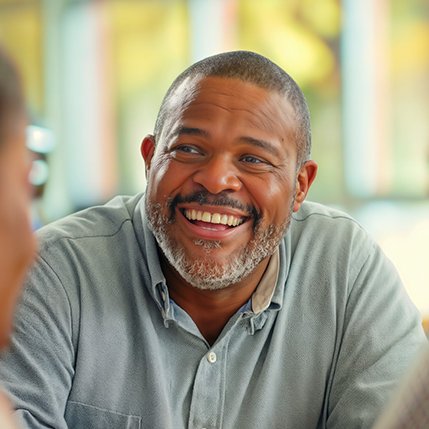 A man looking at the camera