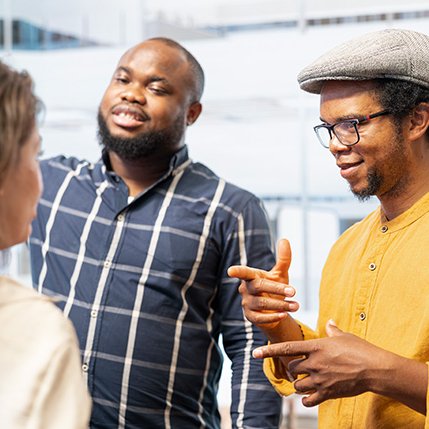 People having a conversation