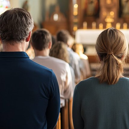 People in a church