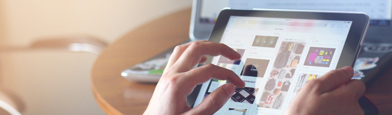 person using a tablet 