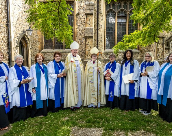 New LLMs with Bishop Roger, Bishop Lynne, Caroline Harding(Lay Ministry Adviser) and Kate Green (LLM preacher)