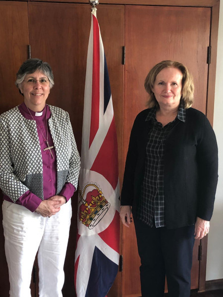 Bishop Guli with British Consul General Diane Corner