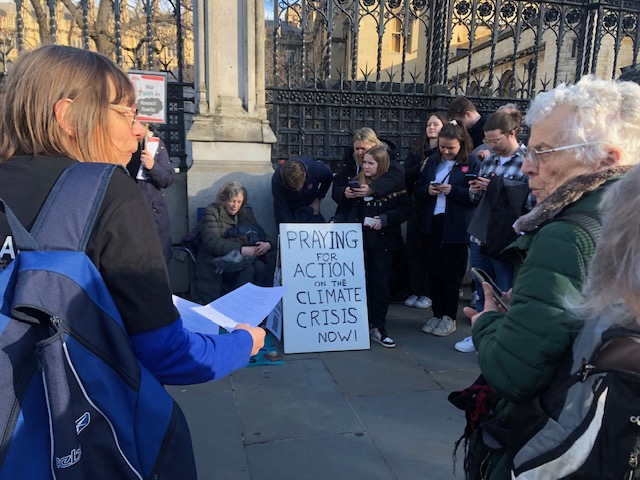 Prayer vigil outside parliament February 2024