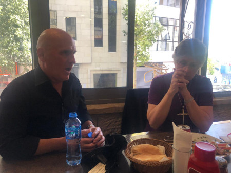 Bishop Guli meets Gerard Horton of Military Court Watch