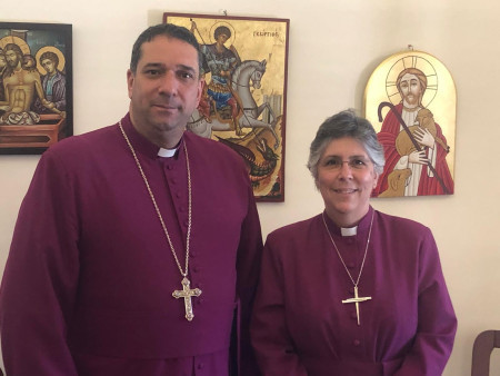 Bishop Guli with Archbishop Hasam