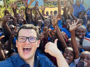 Teacher with children