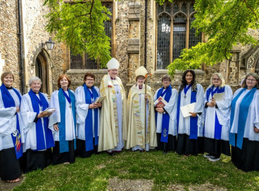 New LLMs with Bishop Roger, Bishop Lynne, Caroline Harding(Lay Ministry Adviser) and Kate Green (LLM preacher)