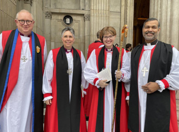 Bishop Roger, Bishop Guli, Bishop Lynne and Bishop John