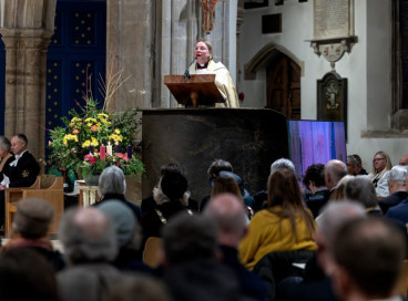 Jessica at her welcome service