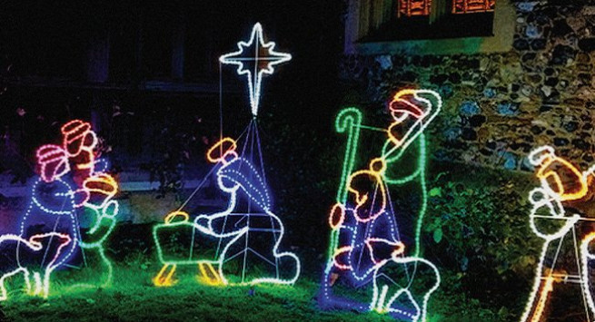 Nativity set at St Marys church old Harlow